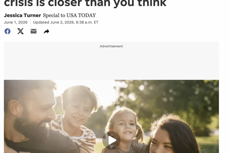 photo of happy family outdoors with article title "the antidote to America's health crisis is closer than you think."