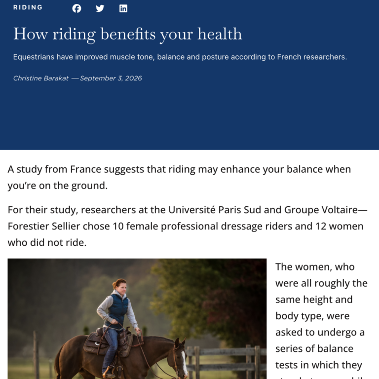 article text surrounding woman riding horseback
